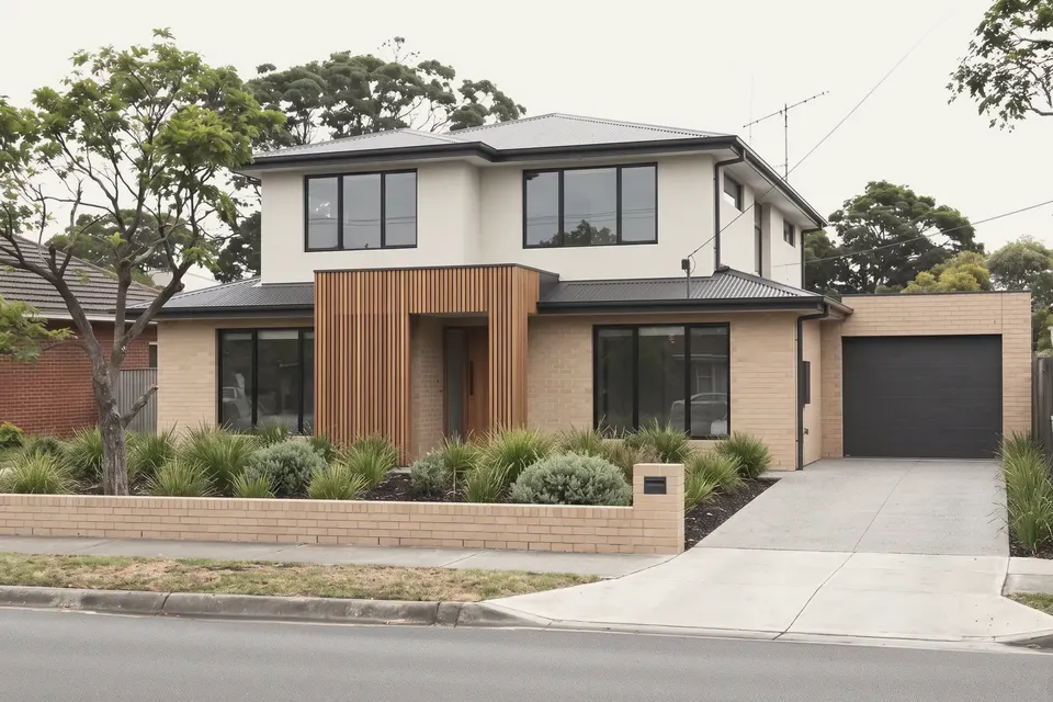 Two-storey family home built after a knock-down rebuild