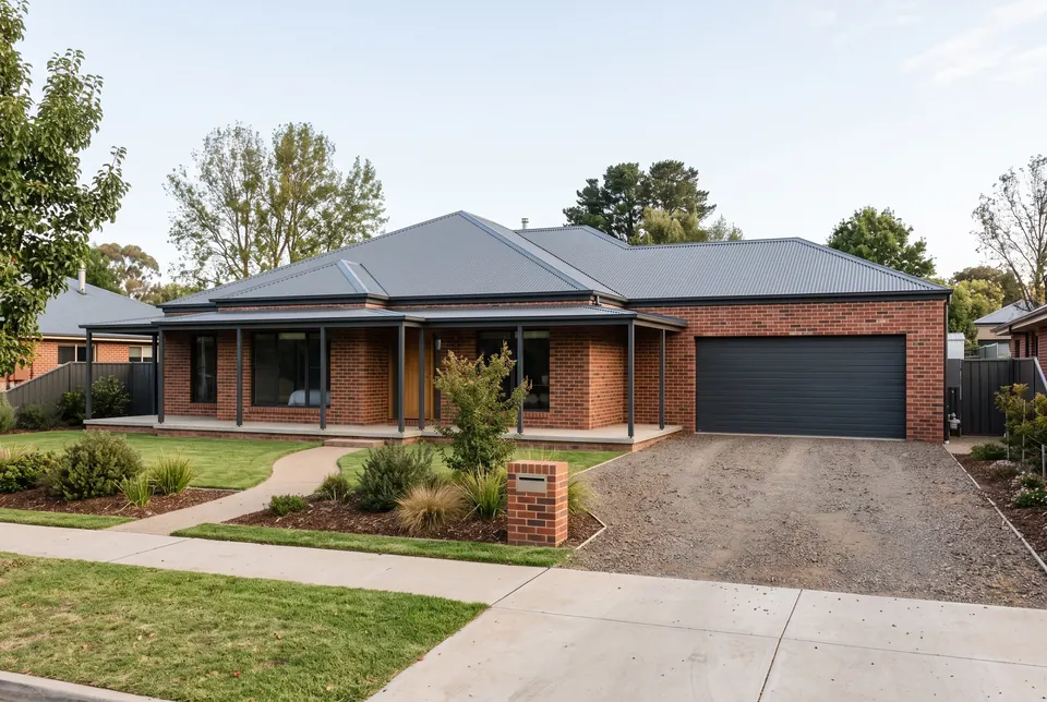 Verandah home design for Orange: single-storey verandah home on a rural residential block
